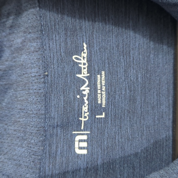 Travis Mathew Shirt Men's L Blue Polo Performance Stretch Golf - Picture 4 of 8